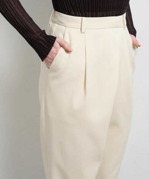 LANVIN en Bleu / ランバン オン ブルー その他パンツ | フロントタックテーパードパンツ | 詳細7