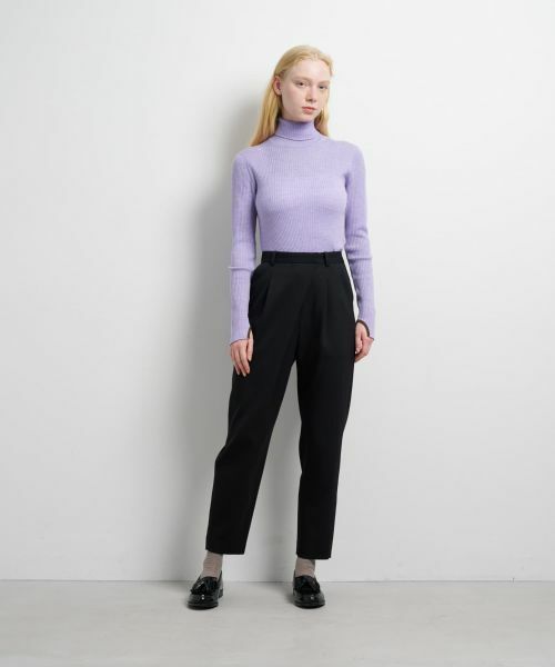 LANVIN en Bleu / ランバン オン ブルー その他パンツ | フロントタックテーパードパンツ | 詳細9