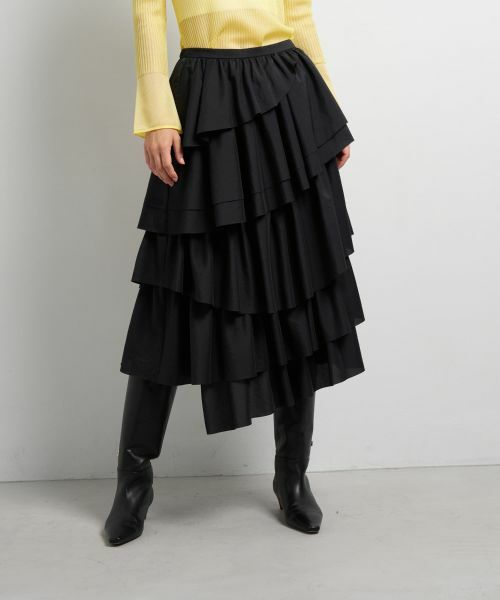 LANVIN en Bleu / ランバン オン ブルー ロング・マキシ丈スカート | ランダムティアードフリルスカート | 詳細12