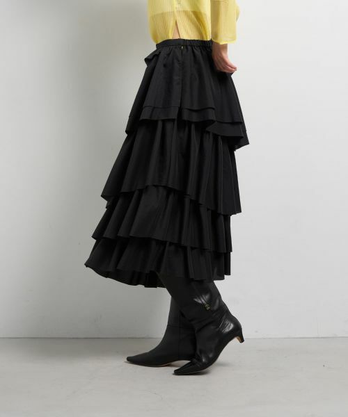 LANVIN en Bleu / ランバン オン ブルー ロング・マキシ丈スカート | ランダムティアードフリルスカート | 詳細13