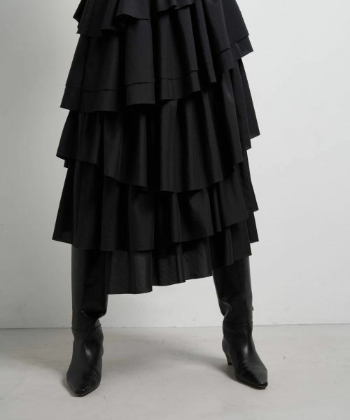 LANVIN en Bleu / ランバン オン ブルー ロング・マキシ丈スカート | ランダムティアードフリルスカート | 詳細15