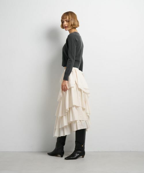 LANVIN en Bleu / ランバン オン ブルー ロング・マキシ丈スカート | ランダムティアードフリルスカート | 詳細2