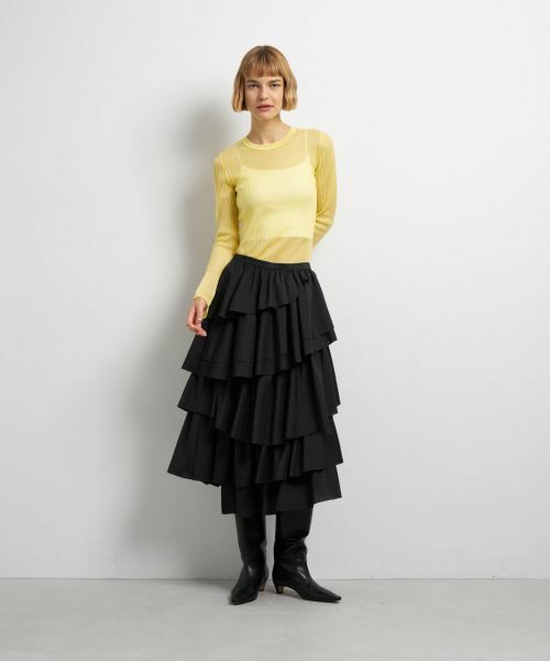 LANVIN en Bleu / ランバン オン ブルー ロング・マキシ丈スカート | ランダムティアードフリルスカート | 詳細9