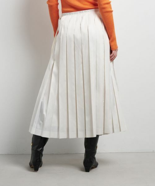 LANVIN en Bleu / ランバン オン ブルー ロング・マキシ丈スカート | LIMONTA East サテンプリーツスカート | 詳細12