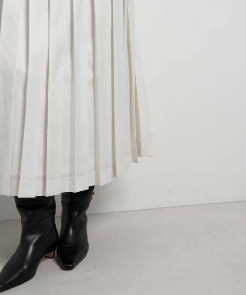 LANVIN en Bleu / ランバン オン ブルー ロング・マキシ丈スカート | LIMONTA East サテンプリーツスカート | 詳細14