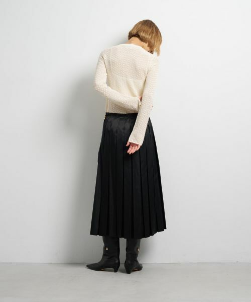 LANVIN en Bleu / ランバン オン ブルー ロング・マキシ丈スカート | LIMONTA East サテンプリーツスカート | 詳細17