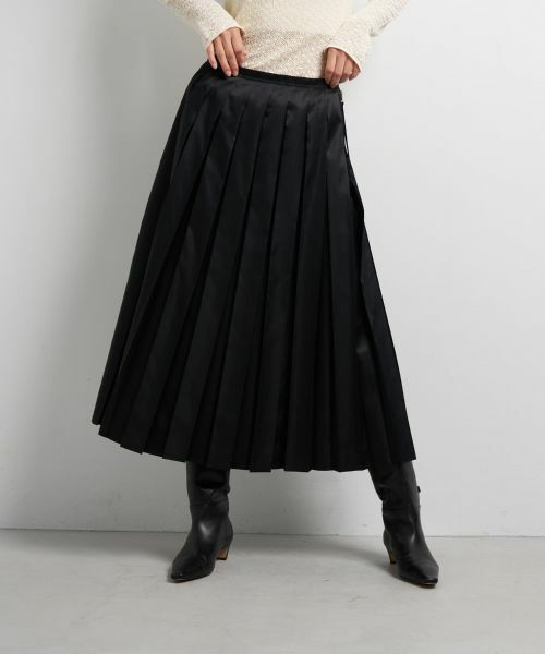 LANVIN en Bleu / ランバン オン ブルー ロング・マキシ丈スカート | LIMONTA East サテンプリーツスカート | 詳細18