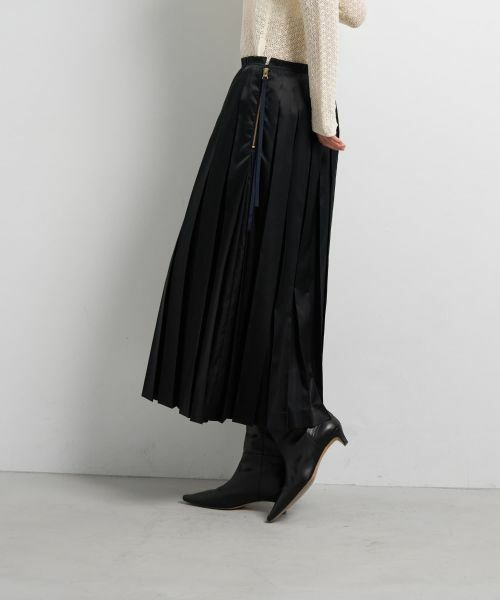 LANVIN en Bleu / ランバン オン ブルー ロング・マキシ丈スカート | LIMONTA East サテンプリーツスカート | 詳細19