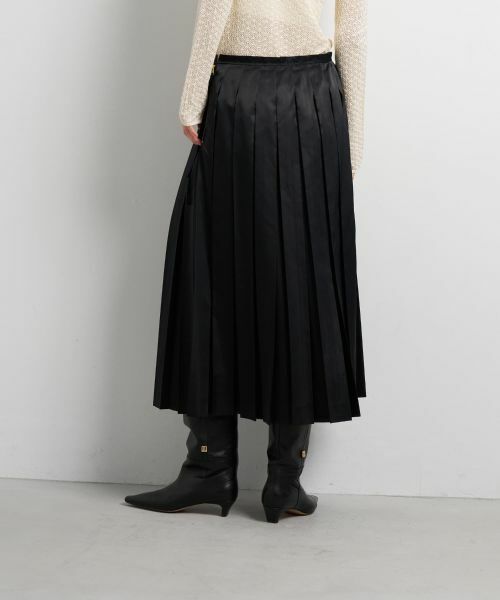 LANVIN en Bleu / ランバン オン ブルー ロング・マキシ丈スカート | LIMONTA East サテンプリーツスカート | 詳細20