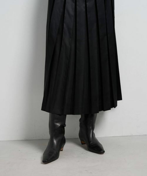 LANVIN en Bleu / ランバン オン ブルー ロング・マキシ丈スカート | LIMONTA East サテンプリーツスカート | 詳細22