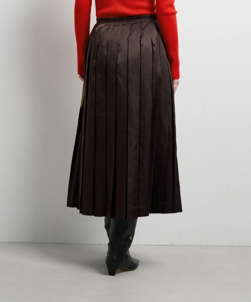 LANVIN en Bleu / ランバン オン ブルー ロング・マキシ丈スカート | LIMONTA East サテンプリーツスカート | 詳細5