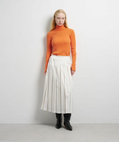 LANVIN en Bleu / ランバン オン ブルー ロング・マキシ丈スカート | LIMONTA East サテンプリーツスカート | 詳細7