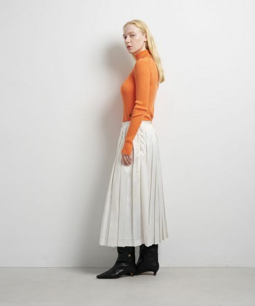 LANVIN en Bleu / ランバン オン ブルー ロング・マキシ丈スカート | LIMONTA East サテンプリーツスカート | 詳細8