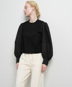 LANVIN en Bleu / ランバン オン ブルー Tシャツ | ボリュームスリーブコンビブラウス