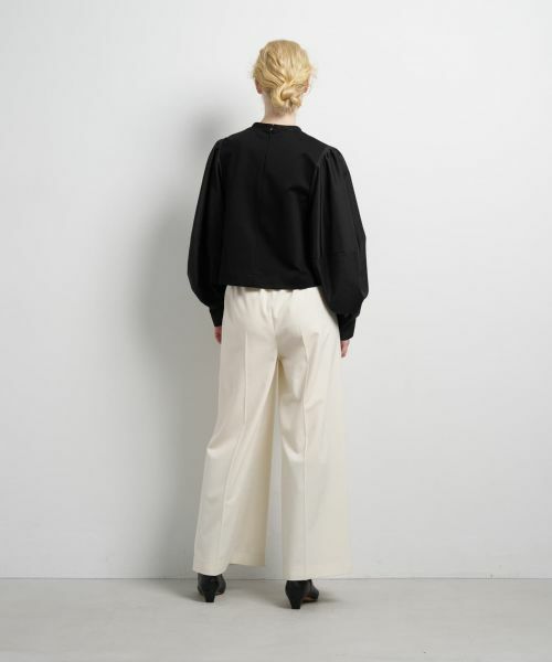 LANVIN en Bleu / ランバン オン ブルー Tシャツ | ボリュームスリーブコンビブラウス | 詳細11