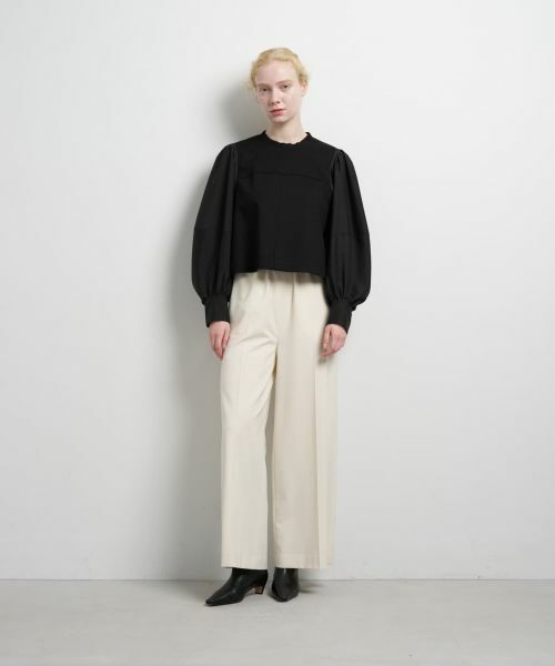 LANVIN en Bleu / ランバン オン ブルー Tシャツ | ボリュームスリーブコンビブラウス | 詳細9