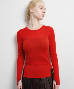 LANVIN en Bleu / ランバン オン ブルー ニット・セーター | カラーポイントクルーネックリブニット