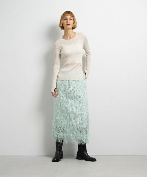 LANVIN en Bleu / ランバン オン ブルー ニット・セーター | カラーポイントクルーネックリブニット | 詳細10