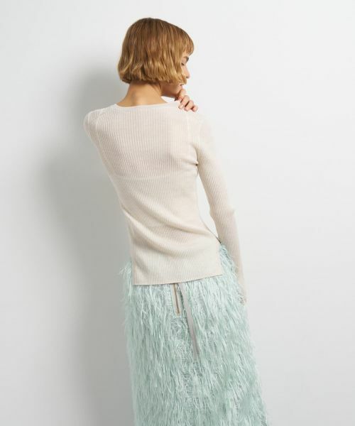 LANVIN en Bleu / ランバン オン ブルー ニット・セーター | カラーポイントクルーネックリブニット | 詳細15