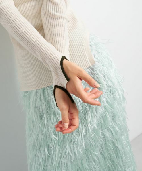 LANVIN en Bleu / ランバン オン ブルー ニット・セーター | カラーポイントクルーネックリブニット | 詳細18