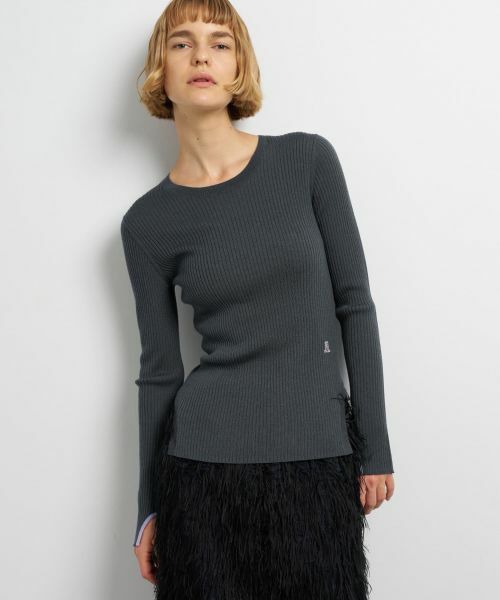 LANVIN en Bleu / ランバン オン ブルー ニット・セーター | カラーポイントクルーネックリブニット | 詳細24