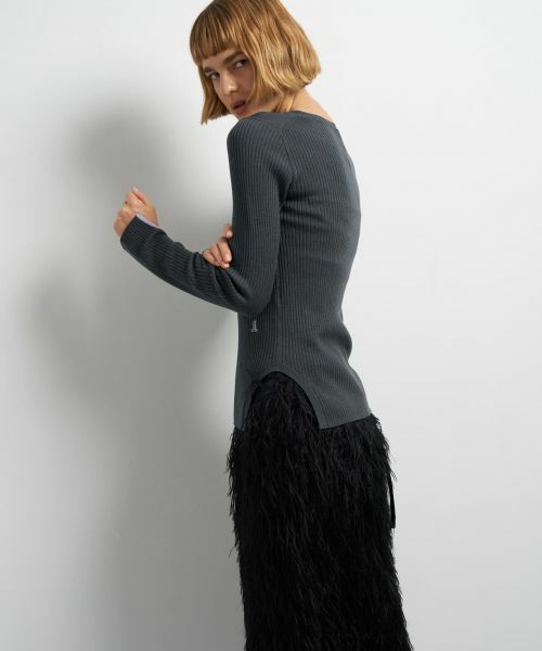 LANVIN en Bleu / ランバン オン ブルー ニット・セーター | カラーポイントクルーネックリブニット | 詳細25