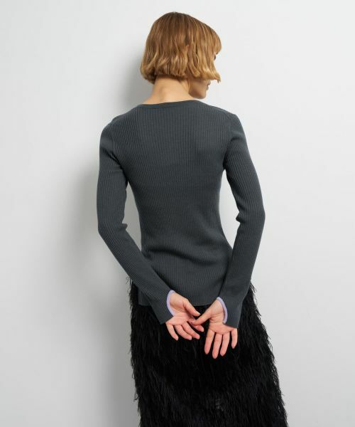 LANVIN en Bleu / ランバン オン ブルー ニット・セーター | カラーポイントクルーネックリブニット | 詳細26