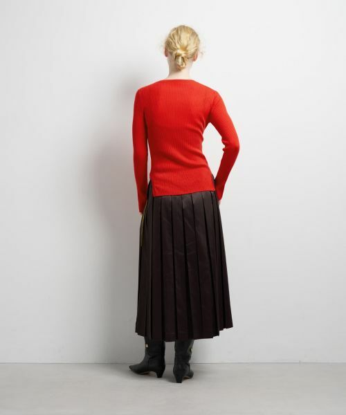 LANVIN en Bleu / ランバン オン ブルー ニット・セーター | カラーポイントクルーネックリブニット | 詳細3