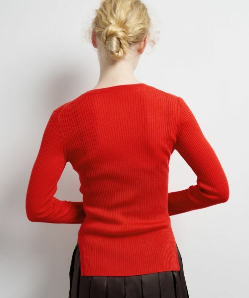 LANVIN en Bleu / ランバン オン ブルー ニット・セーター | カラーポイントクルーネックリブニット | 詳細6