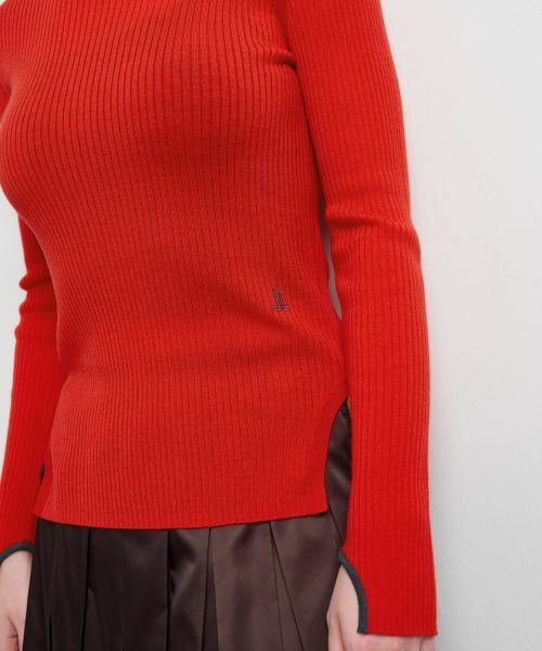 LANVIN en Bleu / ランバン オン ブルー ニット・セーター | カラーポイントクルーネックリブニット | 詳細8