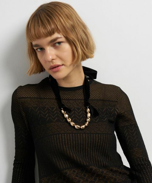 LANVIN en Bleu / ランバン オン ブルー その他小物 | ベルベットリボンネックレス（ゴールド）
