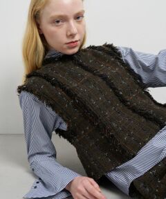 LANVIN en Bleu / ランバン オン ブルー テーラードジャケット | ツイードプルオーバーベスト