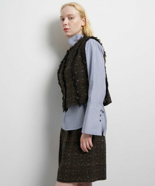 LANVIN en Bleu / ランバン オン ブルー テーラードジャケット | ツイードプルオーバーベスト | 詳細5