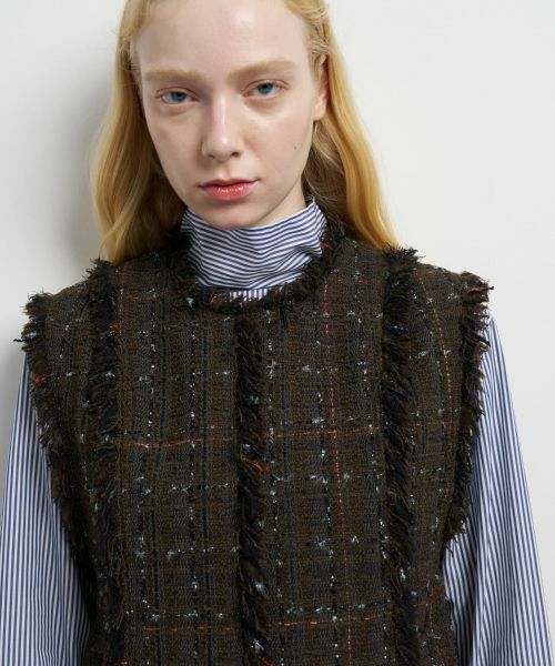 LANVIN en Bleu / ランバン オン ブルー テーラードジャケット | ツイードプルオーバーベスト | 詳細7