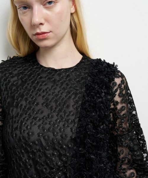 LANVIN en Bleu / ランバン オン ブルー ドレス | ミニフラワーレースワンピース | 詳細7