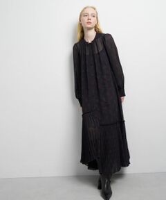 LANVIN en Bleu / ランバン オン ブルー ドレス | ART DECO 100th Anniversaryプリントプリーツヘムワンピース