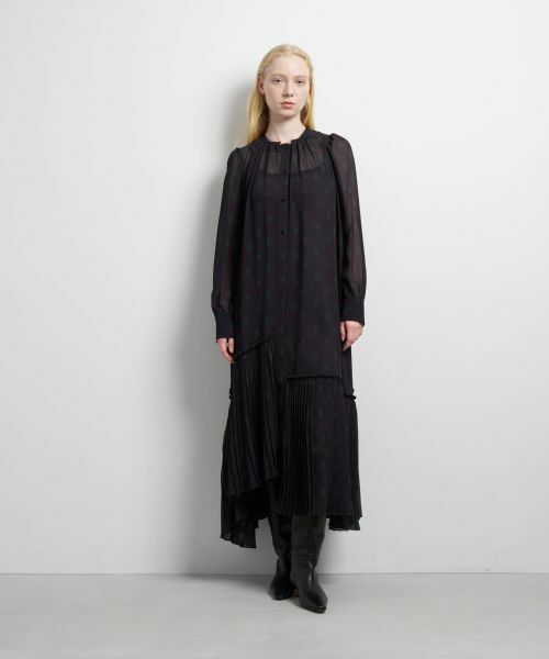 LANVIN en Bleu / ランバン オン ブルー ドレス | ART DECO 100th Anniversaryプリントプリーツヘムワンピース | 詳細1