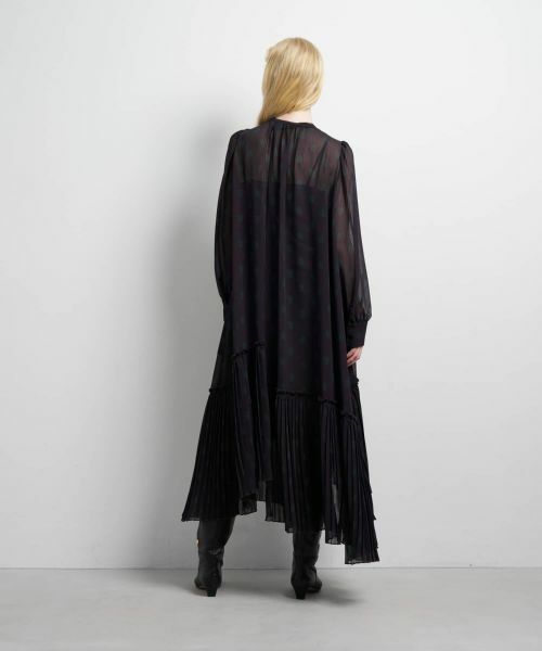 LANVIN en Bleu / ランバン オン ブルー ドレス | ART DECO 100th Anniversaryプリントプリーツヘムワンピース | 詳細3