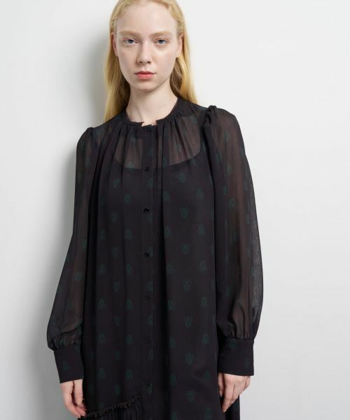 LANVIN en Bleu / ランバン オン ブルー ドレス | ART DECO 100th Anniversaryプリントプリーツヘムワンピース | 詳細5