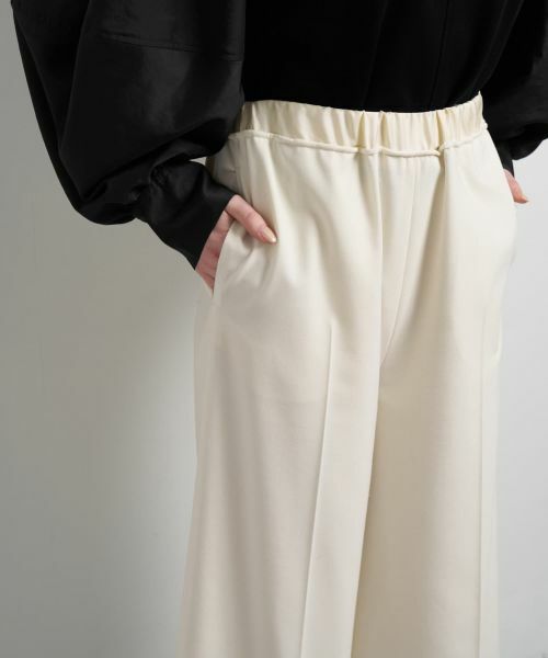 LANVIN en Bleu / ランバン オン ブルー その他パンツ | 異素材ベルトゴムワイドパンツ | 詳細13