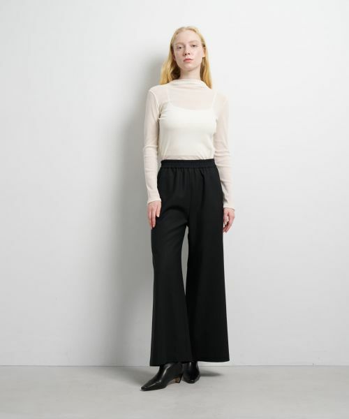 LANVIN en Bleu / ランバン オン ブルー その他パンツ | 異素材ベルトゴムワイドパンツ | 詳細15