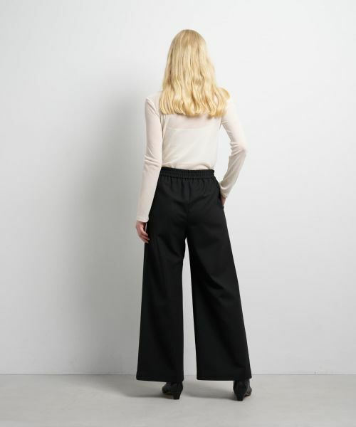 LANVIN en Bleu / ランバン オン ブルー その他パンツ | 異素材ベルトゴムワイドパンツ | 詳細17
