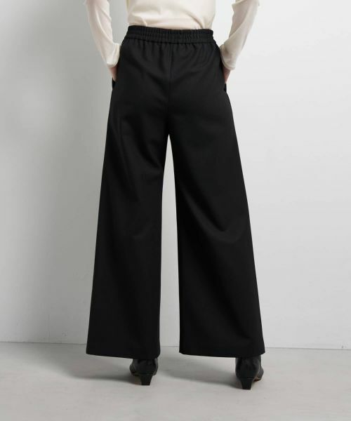 LANVIN en Bleu / ランバン オン ブルー その他パンツ | 異素材ベルトゴムワイドパンツ | 詳細19