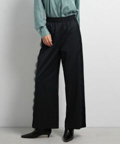 LANVIN en Bleu / ランバン オン ブルー その他パンツ | サイドレースウールゴムパンツ