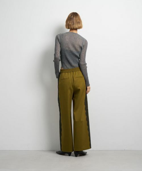 LANVIN en Bleu / ランバン オン ブルー その他パンツ | サイドレースウールゴムパンツ | 詳細12