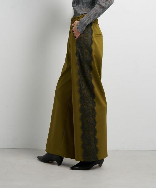 LANVIN en Bleu / ランバン オン ブルー その他パンツ | サイドレースウールゴムパンツ | 詳細13