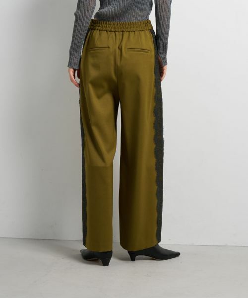 LANVIN en Bleu / ランバン オン ブルー その他パンツ | サイドレースウールゴムパンツ | 詳細14