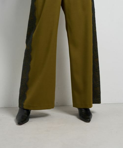 LANVIN en Bleu / ランバン オン ブルー その他パンツ | サイドレースウールゴムパンツ | 詳細16