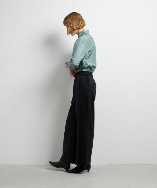 LANVIN en Bleu / ランバン オン ブルー その他パンツ | サイドレースウールゴムパンツ | 詳細2