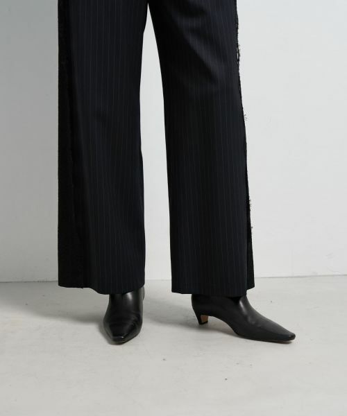 LANVIN en Bleu / ランバン オン ブルー その他パンツ | サイドレースウールゴムパンツ | 詳細8